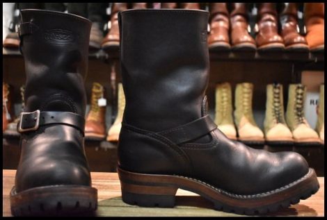 【9.5E 良品 12年】WESCO ウエスコ カスタムボス ブラック 黒 9インチハイト ビブラム100ダブルミッド ブーツ BOSS HOPESMORE