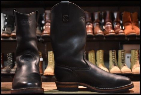 【8.5EE 良品 12年】WESCO ウエスコ カスタムモリソン ブラック 黒 ビブラム430 ナロートゥ ウエスタンボス ブーツ BOSS HOPESMORE