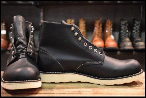 【11D 未使用 16年】レッドウィング 8165 アイリッシュセッター 黒 ブラッククローム プレーントゥ 編み上げ ブーツ redwing HOPESMORE