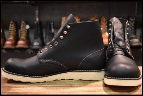 【11D 未使用 16年】レッドウィング 8165 アイリッシュセッター 黒 ブラッククローム プレーントゥ 編み上げ ブーツ redwing HOPESMORE