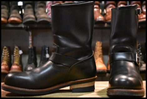 【10D 良品 08年】レッドウィング 2268 エンジニア 黒 ブラッククローム スチールトゥ プルオン ブーツ redwing HOPESMORE