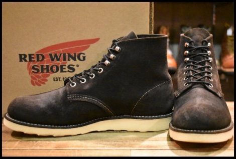 【9D 箱付 良品 11年】レッドウィング 8174 黒スエード アイリッシュセッター ラフアウト プレーントゥ ブーツ redwing HOPESMORE
