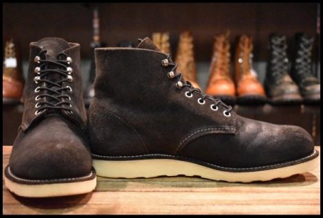 【9D 箱付 良品 11年】レッドウィング 8174 黒スエード アイリッシュセッター ラフアウト プレーントゥ ブーツ redwing HOPESMORE