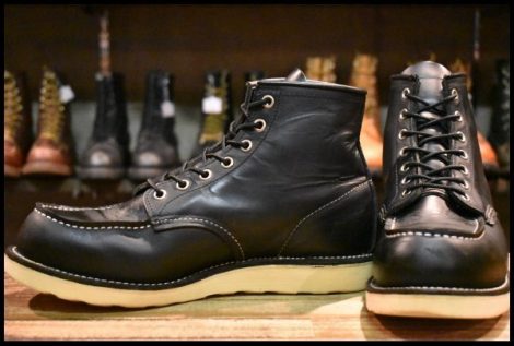 【8.5D 良品 10年】レッドウィング 8130 アイリッシュセッター 黒 ブラッククローム モックトゥ 編み上げ 8179 ブーツ redwing HOPESMORE