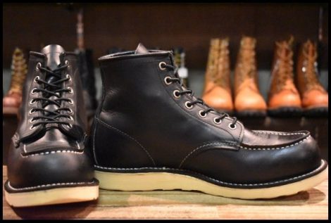 【8.5D 良品 10年】レッドウィング 8130 アイリッシュセッター 黒 ブラッククローム モックトゥ 編み上げ 8179 ブーツ redwing HOPESMORE