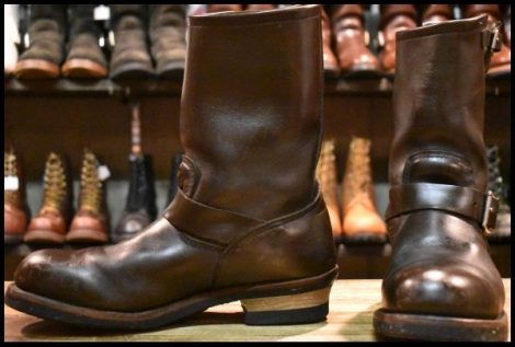 【9D 良品 09年】レッドウィング 2967 エンジニア 茶 チョコレート クローム ブラウン スチールトゥ ブーツ redwing 2269 HOPESMORE