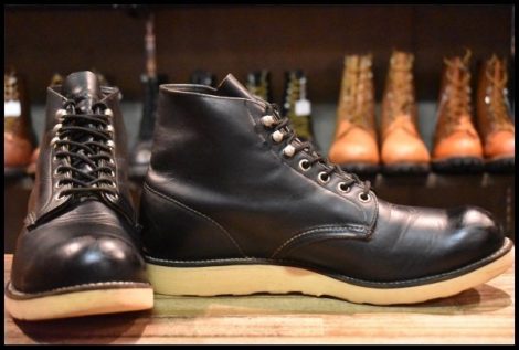 【10D 良品 犬タグ 97年】レッドウィング 8165 アイリッシュセッター 黒 ブラッククローム プレーントゥ ブーツ redwing HOPESMORE