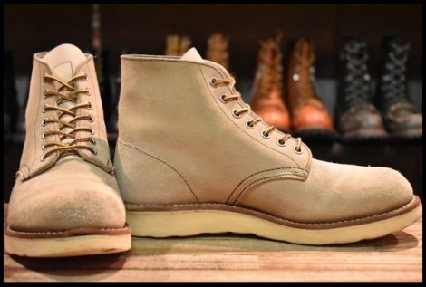 【7.5E 中古 10年】レッドウィング 8167 スエード アイリッシュセッター ホーソーン ラフアウト プレーントゥ ブーツ redwing HOPESMORE