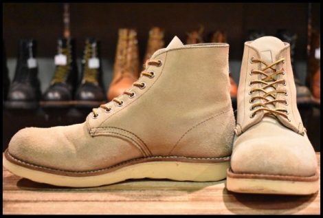 【7.5E 中古 10年】レッドウィング 8167 スエード アイリッシュセッター ホーソーン ラフアウト プレーントゥ ブーツ redwing HOPESMORE