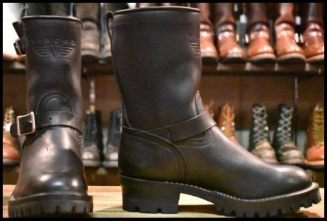 【UK7 箱付 美品】VIBERG ヴァイバー 83エンジニア ビブラム100シングル 黒 ブラック ヴァイバーグ ブーツ HOPESMORE