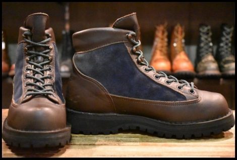 【6.5EE 良品 白タグ】Danner ダナー エクスプローラー 38800X ブルー 青 ゴアテックス GORE-TEX ビブラム 編み上げ ブーツ HOPESMORE