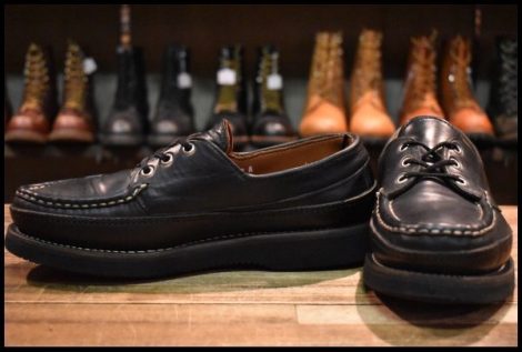 【7.5E 良品】RUSSELL MOCCASIN ラッセルモカシン オネイダ オックスフォード ブラック ダブルモカシン ダブルバンプ ブーツ HOPESMORE