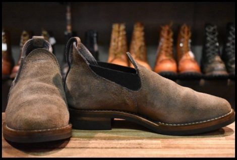 【9E? 美品】WESCO ウエスコ カスタムロメオ オリーブ ラフアウト 緑スエード ビブラム430 短靴 ローカット ブーツ ROMEO HOPESMORE