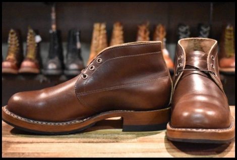 【8.5E 未使用 試着あり】WHITE’S ホワイツ チャッカ 4Q ブラウンクロムエクセル 茶 ビブラム700ハーフダブル ブーツ HOPESMORE
