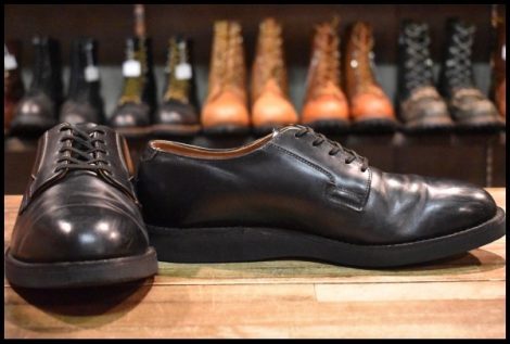 【9D 良品 羽タグ 90’S】レッドウィング 101 ポストマン シューズ 黒 ブラック シャパラル 短靴 ブーツ redwing HOPESMORE