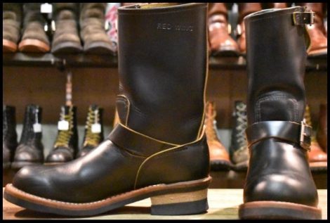 【7D 美品 25年】レッドウィング 2966 ブラック クローンダイク エンジニア 茶芯 黒 ブーツ redwing 9268 2268 HOPESMORE
