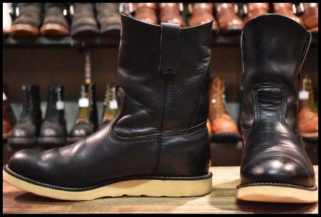 【9E 良品 羽タグ 98年】レッドウィング 8169 ペコス 黒 ブラッククローム プルオン ブーツ redwing pecos HOPESMORE