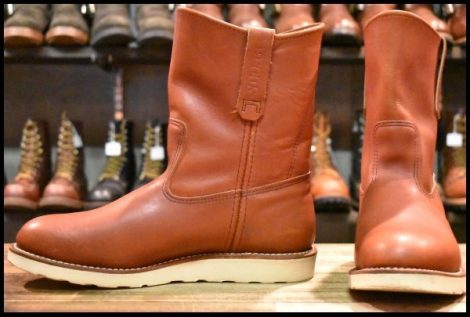 【9.5E 良品 16年】レッドウィング 8866 ペコス 赤茶 オロラセット クッションソール プルオン ブーツ redwing pecos HOPESMORE
