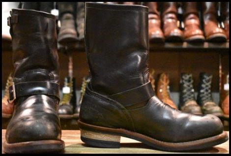 【8D 箱付 良品 12年】レッドウィング 2268 エンジニア 黒 ブラッククローム スチールトゥ ブーツ redwing HOPESMORE