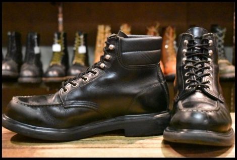 【8.5E 良品 14年】レッドウィング 8133 スーパーソール ブラッククローム モック 編み上げ レースアップ ブーツ redwing HOPESMORE