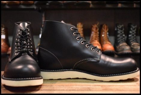 【11D 美品 25年】レッドウィング 8165 アイリッシュセッター 黒 ブラッククローム プレーントゥ 編み上げ ブーツ redwing HOPESMORE