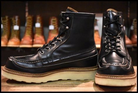 【6.5E 美品 50周年モデル 犬タグ】レッドウィング 1952 アイリッシュセッター 黒 ブラッククローム ブーツ redwing HOPESMORE