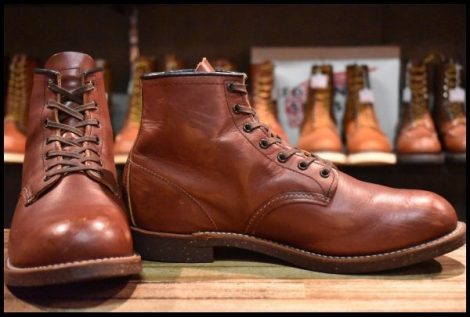 【10D 良品 15年】レッドウィング 2961 ブラックスミス 茶 ブラウン プレーントゥ レースアップ 編み上げ ブーツ redwing HOPESMORE
