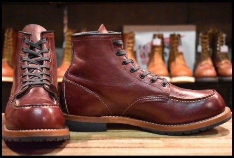 【9D 美品 10年】レッドウィング 9010 べックマン ブラックチェリー フェザーストーン モックトゥ 編み上げ ブーツ redwing HOPESMORE