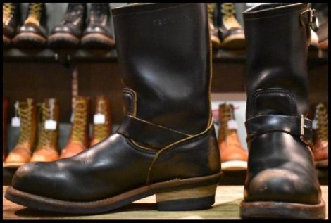 【7.5D 良品 18年】レッドウィング 9268 エンジニア 黒 ブラック クローンダイク スチールトゥ ブーツ redwing HOPESMORE