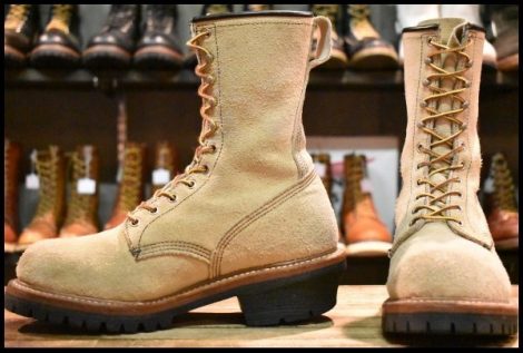 【8D 良品 10年】レッドウィング 8211 スエード ロガー ホーソーン ラフアウト スチールトゥ 編み上げ ブーツ redwing 8218 HOPESMORE