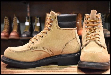 【7E 良品 羽タグ】レッドウィング 8118 スエード スーパーソール ラフアウト モック 編み上げ ブーツ redwing HOPESMORE