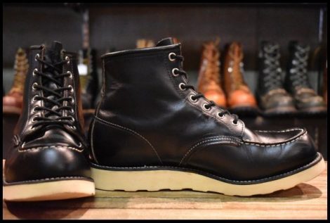 【8.5E 良品 犬タグ 98年 香港返還】レッドウィング 8179 アイリッシュセッター 黒 ブラッククローム モックトゥ ブーツ redwing HOPESMORE