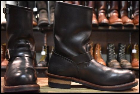 【10D 良品 13年】レッドウィング 2268 エンジニア 黒 ブラッククローム スチールトゥ プルオン ブーツ redwing HOPESMORE