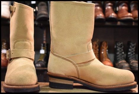 【8D 美品 14年】レッドウィング 8268 スエード エンジニア ホーソーンアビレーン ラフアウト スチールトゥ ブーツ redwing HOPESMORE
