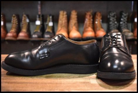 【7D 美品 25年】レッドウィング 101 ポストマン シューズ 黒 ブラック シャパラル ローカット 短靴 ブーツ redwing HOPESMORE
