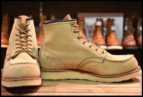 【8.5E 美品 10年】レッドウィング 8173 スエード アイリッシュセッター ホーソーン ラフアウト モックトゥ ブーツ redwing HOPESMORE