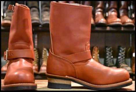 【8D 箱付 未使用 15年】レッドウィング 8271 エンジニア 赤茶 オロラセット スチールトゥ プルオン ブーツ redwing HOPESMORE