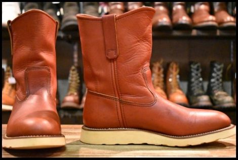 【7.5D 良品 緑犬タグ 95年】レッドウィング 866 ペコス オロラセット 赤茶 クッションソール ブーツ redwing pecos HOPESMORE