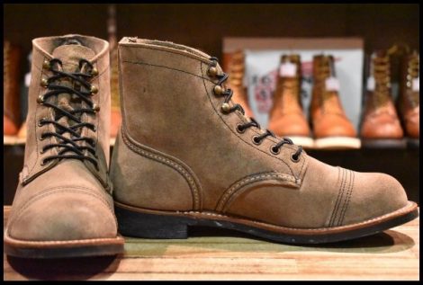 【7.5D 美品 22年】レッドウィング 8087 アイアンレンジャー ミュールスキナーラフアウト 編み上げ ブーツ redwing HOPESMORE