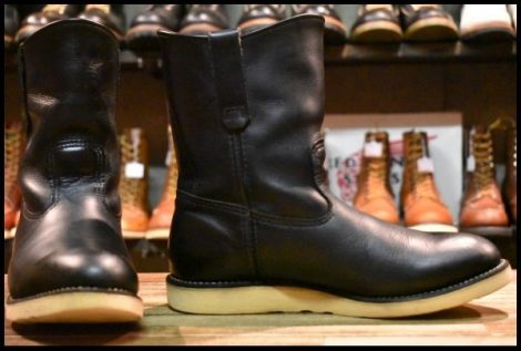 【8.5E 良品 13年】レッドウィング 8169 ペコス 黒 ブラッククローム プルオン クッションソール ブーツ redwing pecos HOPESMORE