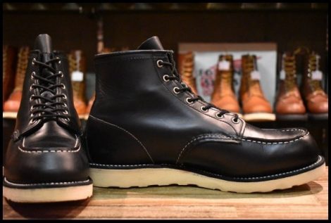 【12E 良品 犬タグ復刻 19年】レッドウィング 8179 アイリッシュセッター 黒 ブラッククローム モックトゥ ブーツ redwing HOPESMORE