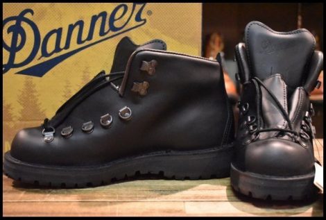 【7EE 箱付 未使用 白タグ】Danner ダナー マウンテンライトブラック 31520X 黒 ゴアテックス GORE-TEX 編み上げ ブーツ HOPESMORE