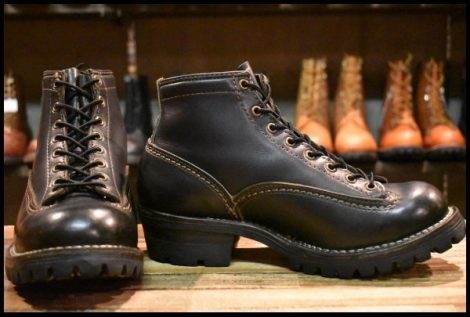 【8.5D 良品 02年】WESCO ウエスコ カスタムジョブマスターLTT 黒 ブラック ビブラム100シングル 編み上げ レースアップ ブーツ HOPESMORE