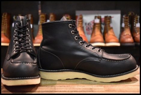 【8.5D 良品 08年】レッドウィング 8130 アイリッシュセッター 黒 ブラッククローム モックトゥ 編み上げ ブーツ 8179 redwing HOPESMORE