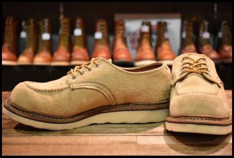 【7.5D 良品 13年】レッドウィング 8097 スエード オックスフォード ラフアウト モックトゥ 短靴 ブーツ 8105 redwing HOPESMORE