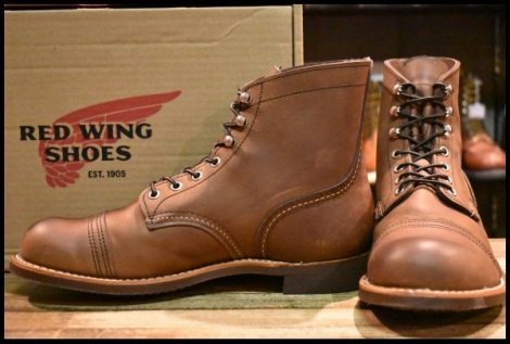 【8D 箱付 美品 24年】レッドウィング 8111 アイアンレンジャー 茶 アンバー ハーネス キャップトゥ ブラウン ブーツ redwing HOPESMORE