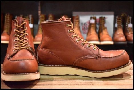 【9.5E 箱付 良品 犬タグ 97年】レッドウィング 8875 アイリッシュセッター 赤茶 オロラセット モックトゥ ブーツ redwing HOPESMORE