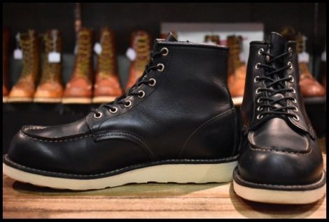 【8E 良品 10年】レッドウィング 8179 アイリッシュセッター 黒 ブラッククローム モックトゥ 編み上げ ブーツ redwing HOPESMORE
