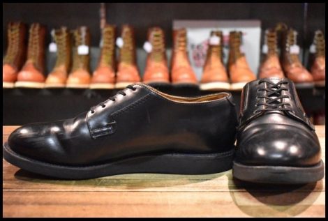 【9D 良品 17年】レッドウィング 101 ポストマン シューズ 黒 ブラック シャパラル ローカット 短靴 編み上げ ブーツ redwing HOPESMORE
