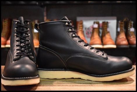 【9D 良品 07年】レッドウィング 2913 ラインマン 黒 ブラッククローム LTT 編み上げ レースアップ ブーツ redwing HOPESMORE